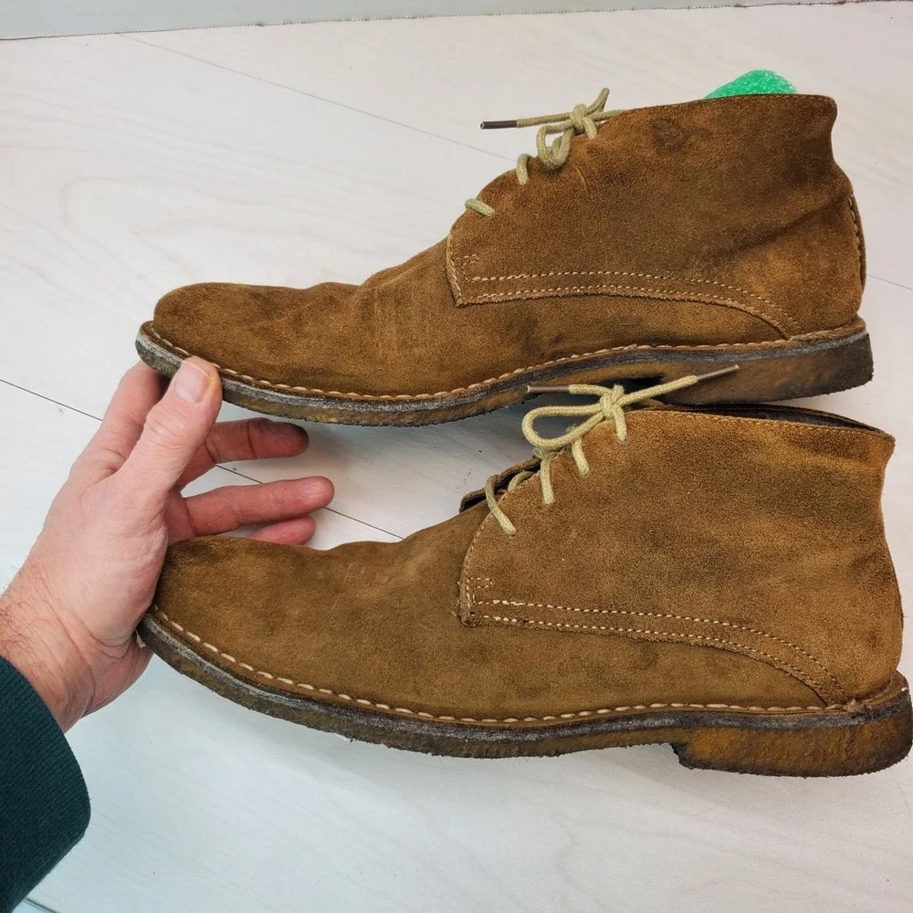 Johnston Murphy Mens 11.5 M‎ Brown Suede Chukka Boots Desert Boots 25-0640